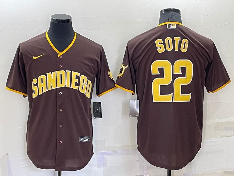 Men San Diego Padres #22 Soto brown Game Nike 2022 MLB Jerseys